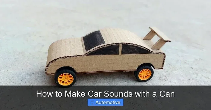 How to Make Car Sounds With a Can and Amaze Everyone