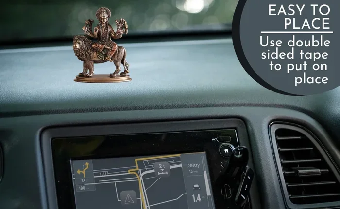 Durga Idol for Car Dashboard Brings Divine Protection