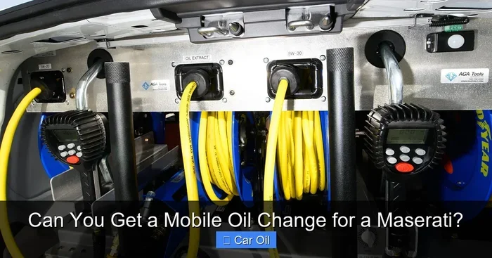 Can You Get a Mobile Oil Change for Your Maserati