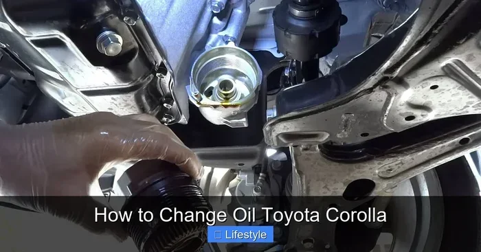 Can I Change My Toyota Corolla Oil Myself Right Now